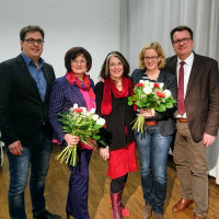 Harald Dösel, Christa Naaß, Petra Hinkl, SPD-Landesvorsitzende Natascha Kohnen, Norbert Ringler